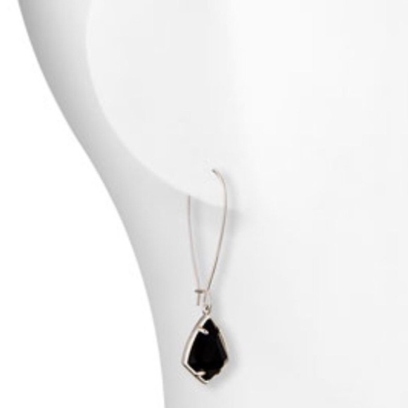SOLD Kendra Scott Black Carinne Drop Earrings - Picture 2 of 4